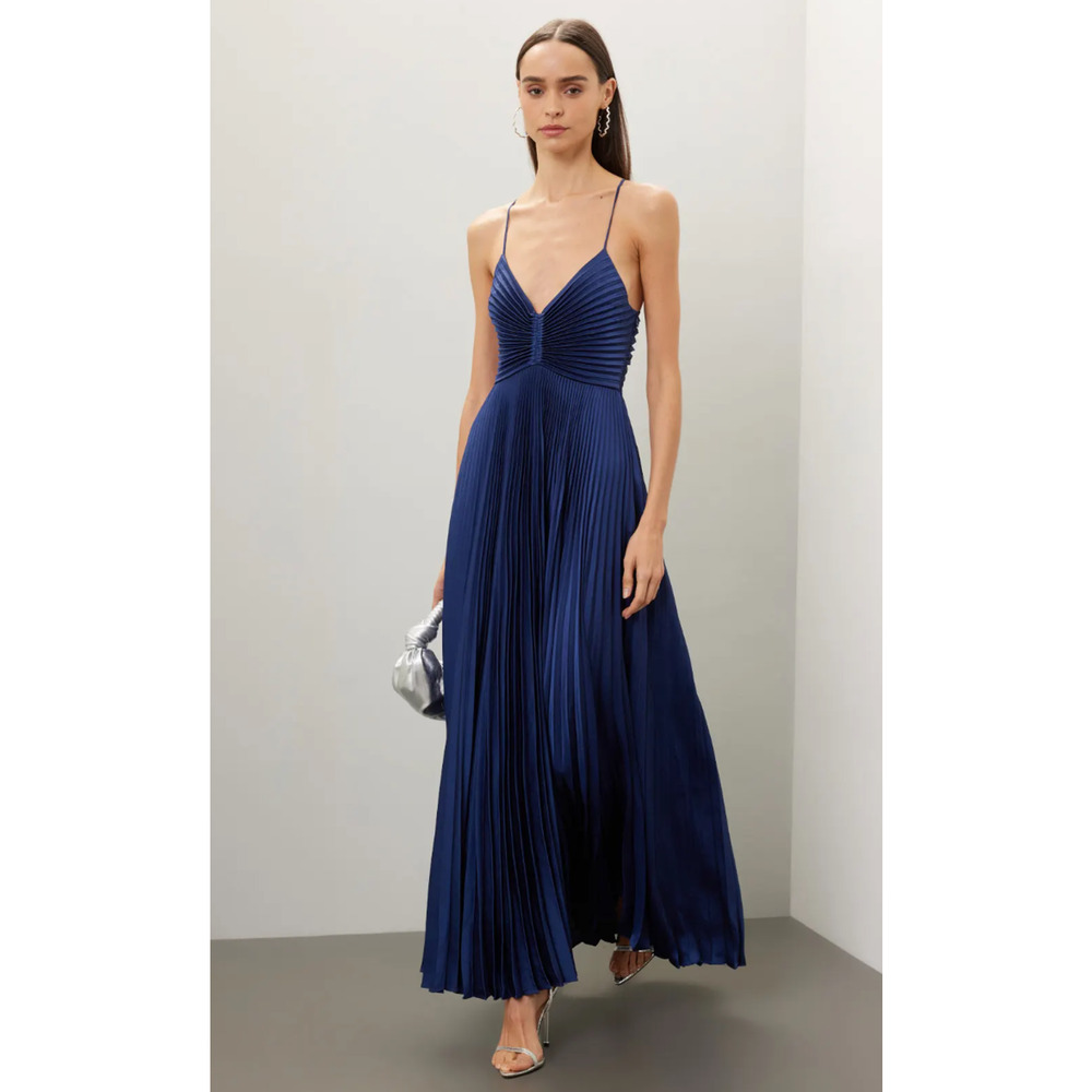 A.L.C. | Dresses | Alc Navy Aries Maxi Dress In Navy Blue Size 6